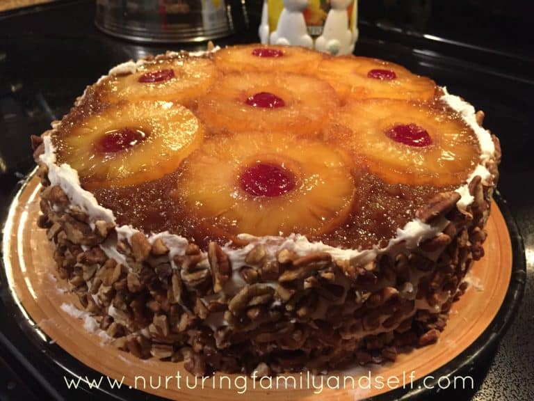 How to Make Double Layer Pineapple Upside Down Cake - Nurturing Family ...