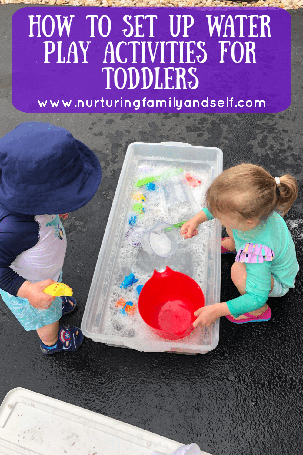 Inexpensive-Water-Play-for-Toddlers - Nurturing Family & Self