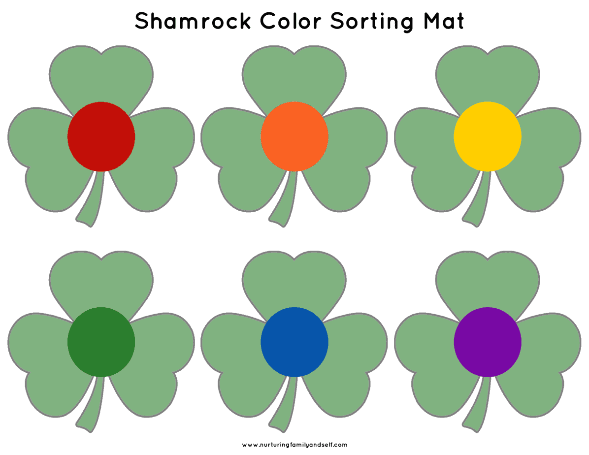 Shamrock-Color-Sorting-Mat - Nurturing Family & Self