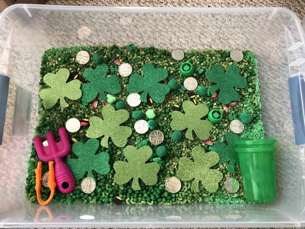 Learning and Exploring Through Play: St Patricks Day Tuff Tray